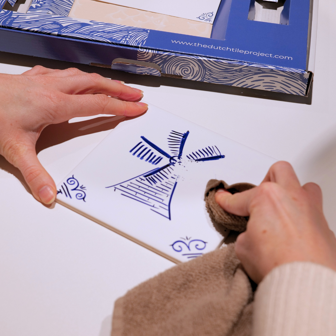 Zelf een delfts blauw tegeltje maken - DIY Pakket