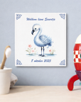 Personalised Flamingo Birth Tile