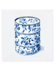 Ceramic Dutch Tile featuring an oil barrel with flower motifs.