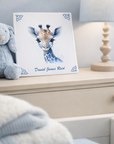 Personalised Giraffe Birth Tile