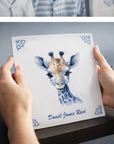Personalised Giraffe Birth Tile