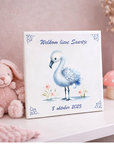 Personalised Flamingo Birth Tile
