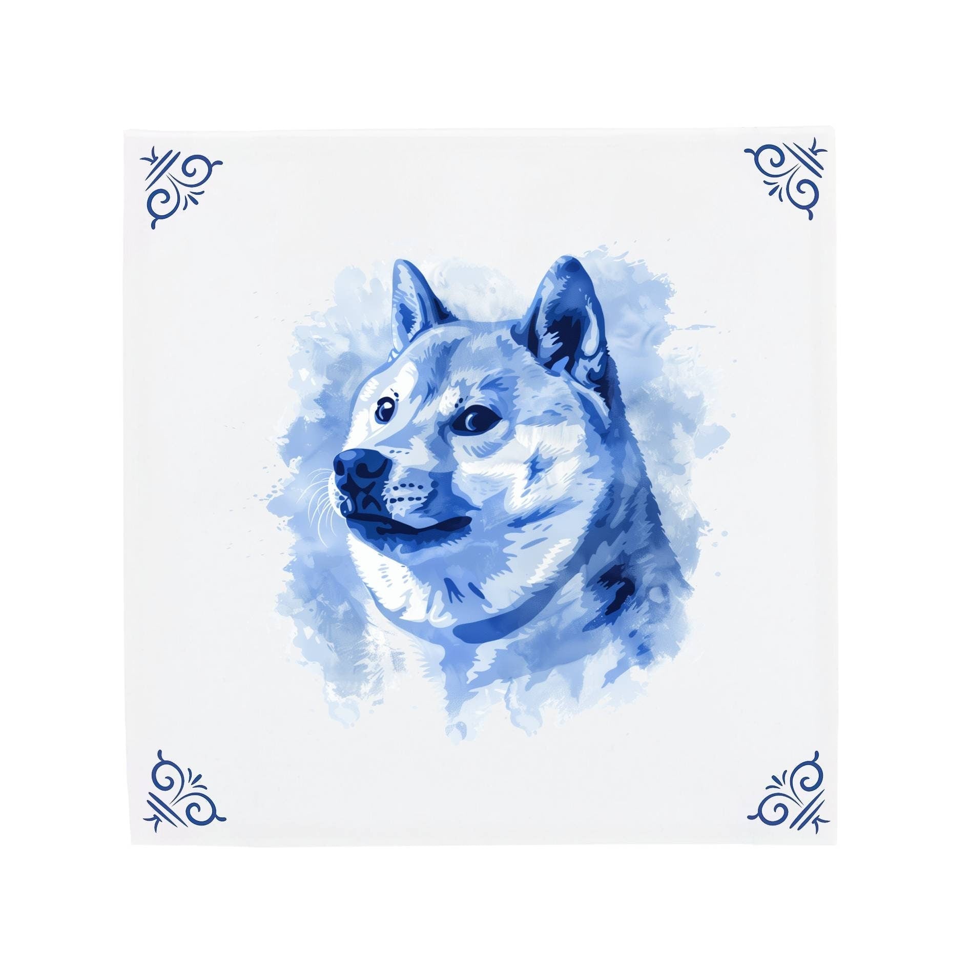 Dogecoin Crypto logo – The Dutch Tile Project