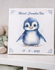 Personalised Penguin Birth Tile