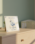 Personalised Flamingo Birth Tile