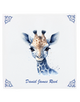 Personalised Giraffe Birth Tile