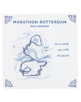 Personalised Rotterdam Marathon Tile
