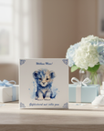 Personalised Lion Cub Birth Tile
