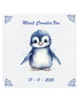 Personalised Penguin Birth Tile