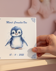 Personalised Penguin Birth Tile