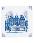Snowy Amsterdam Canal Houses