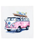 Roze Volkswagen Surfbusje