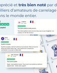 Avis Trustpilot mis en avant avec des notes cinq étoiles pour The Dutch Tile Project [market:fr, be, ch, ca]