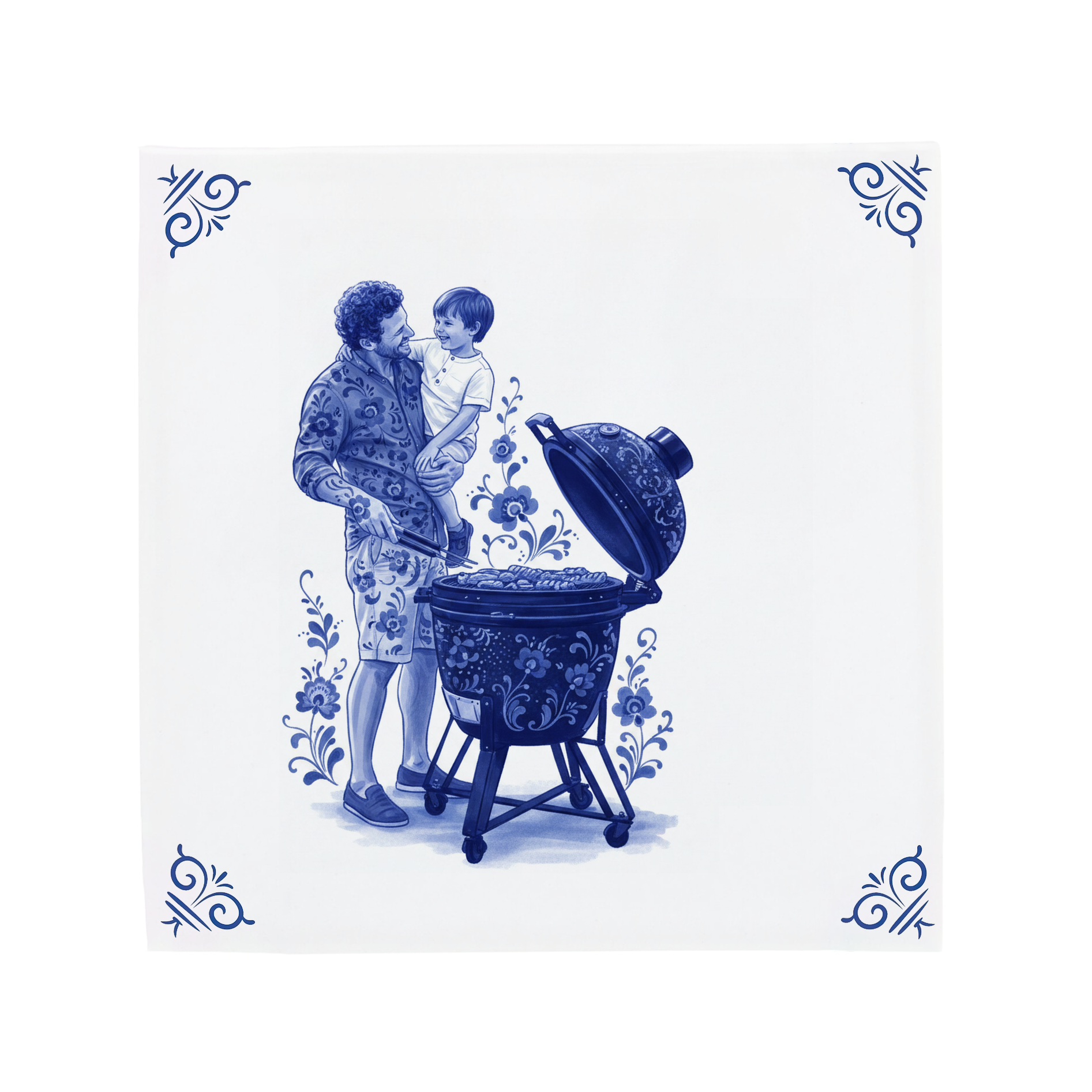 Personalised Father's Day Tile | The Dutch Tile Project