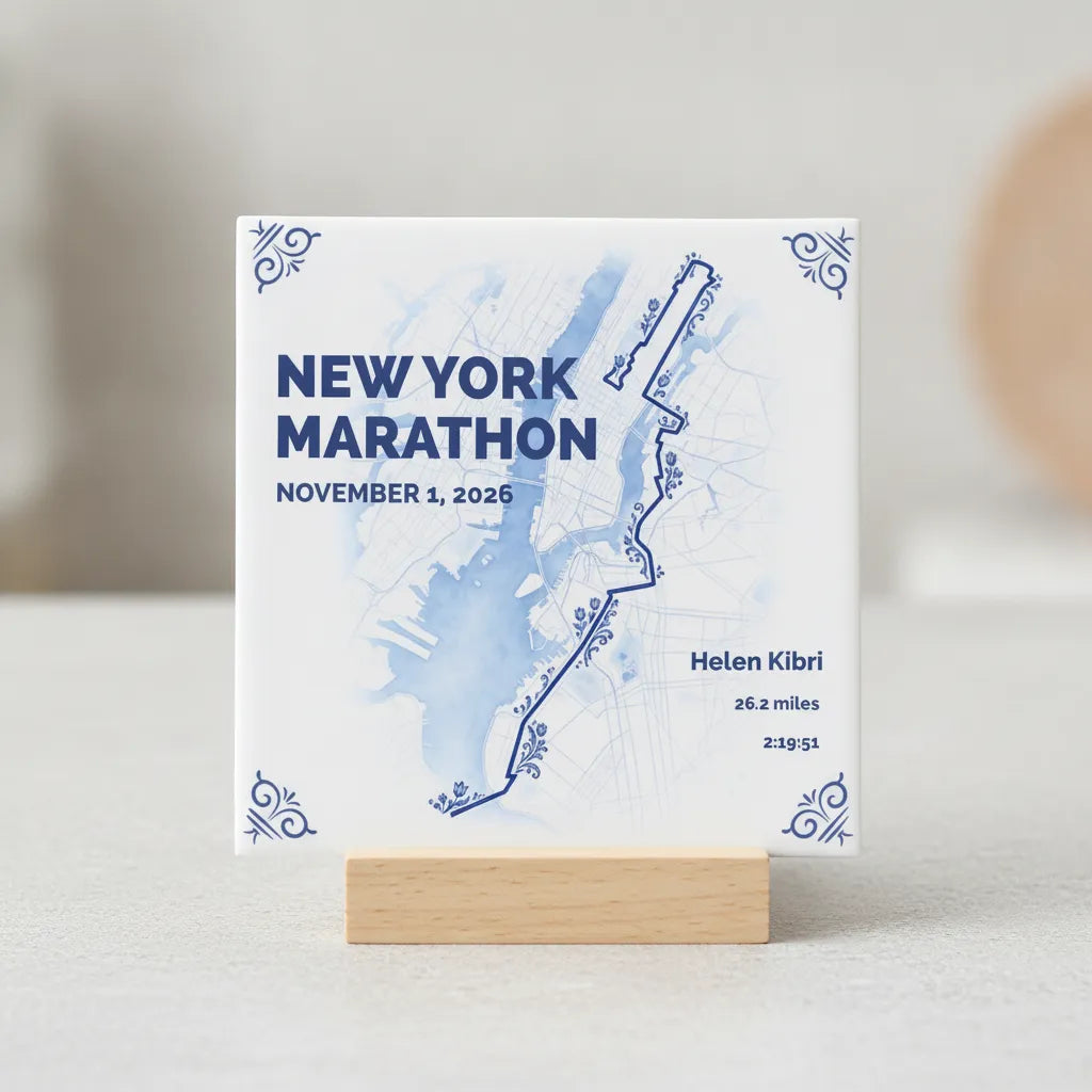 Personalisierte New York Marathon Fliese