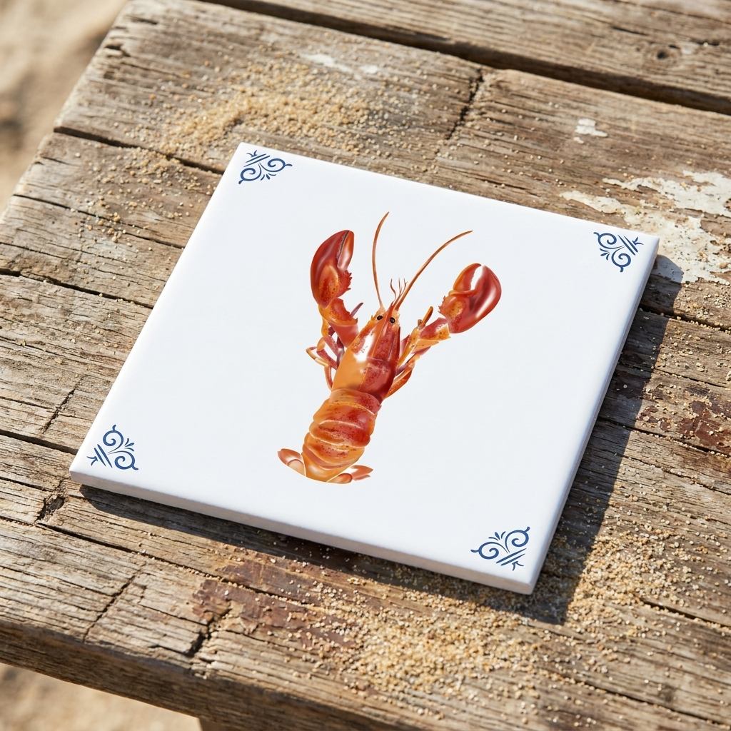 Lobsters and Crabs bundle of Corinne Alexander limited edition tiles displayed together