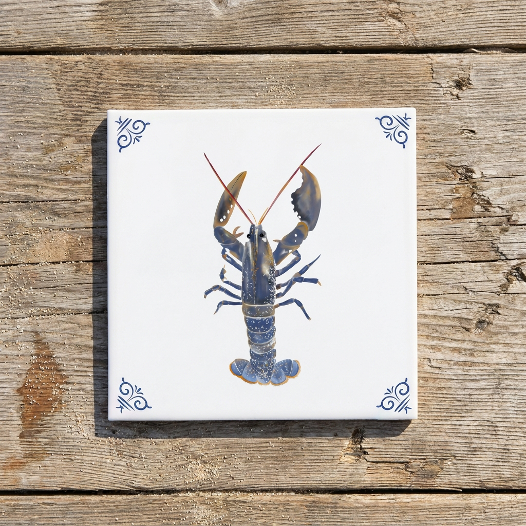 Close-up of the Lobsters and Crabs bundle tiles by Corinne Alexander