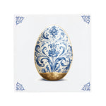 Delfts Blauwe Keramiektegel: Gouden ei