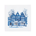 Snowy Amsterdam Canal Houses