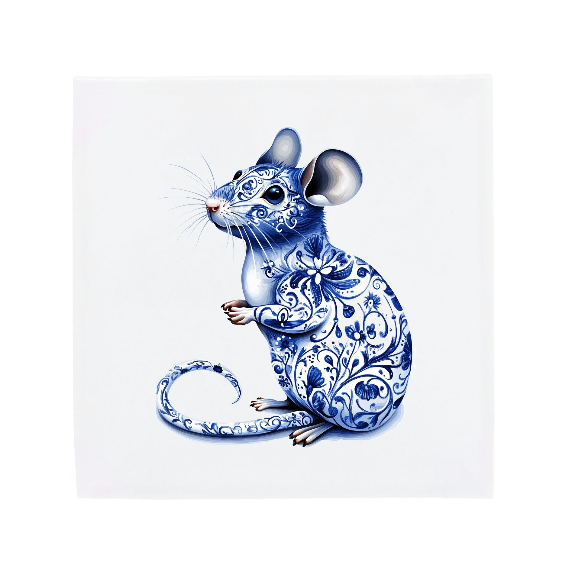 Rat | The Dutch Tile Project | Delft Blue Ceramic Tile