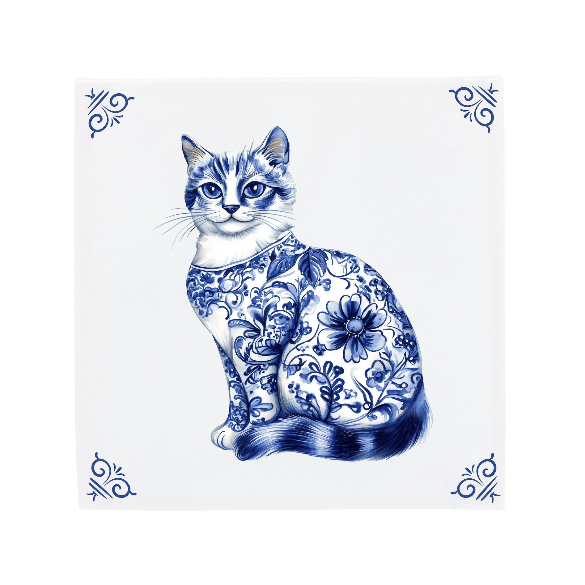 Sitzende Katze