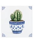 Cactus in Delft Blue Pot