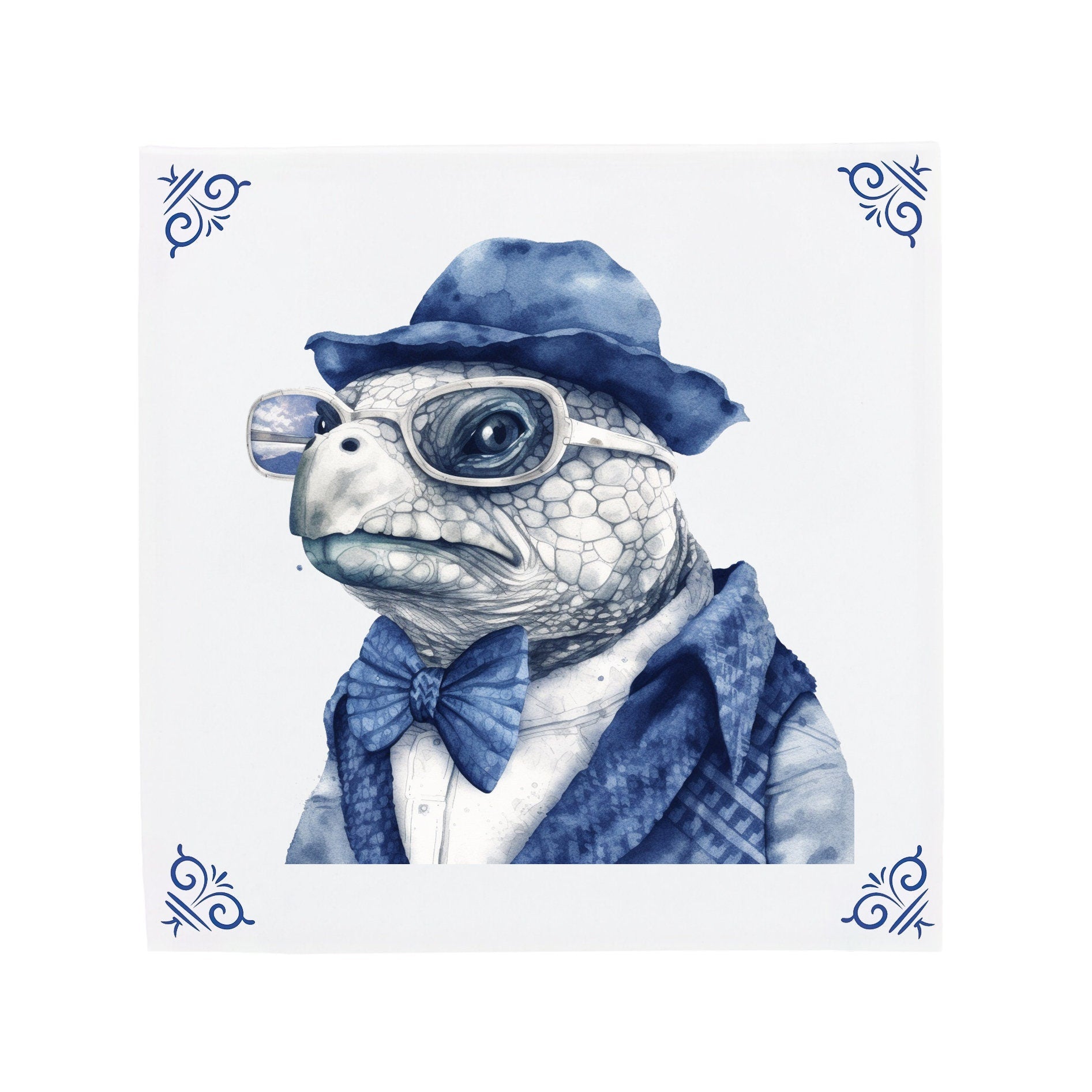 Chagrijnige hipster-schildpad